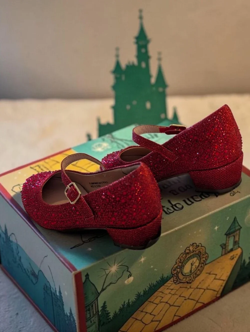 Girls Sparkle Mary Jane Wizard Of Oz Dorothy Inspired Dress Shoes - Red